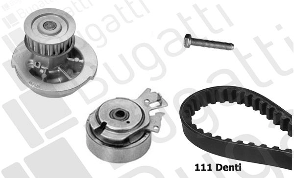 Комплект ремня ГРМ с помпой BUGATTI A S9KJJ 1440434657 KBU9102A