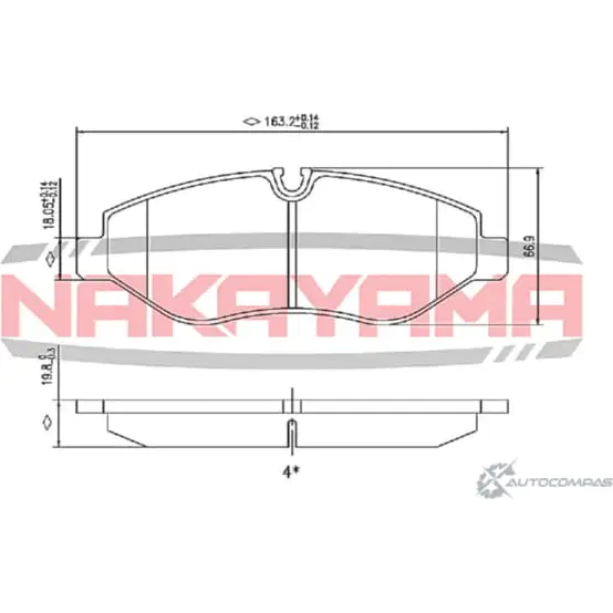 Колодки тормозные дисковые, комплект NAKAYAMA 1425562311 GADRZN Y HP8032NY LX00HY0