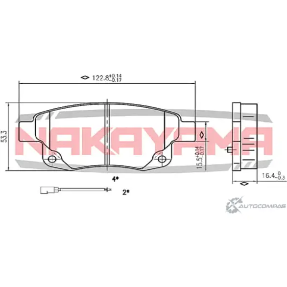 Колодки тормозные дисковые, комплект NAKAYAMA HP8059NY 1425563321 5UQYKU 6E9 EG