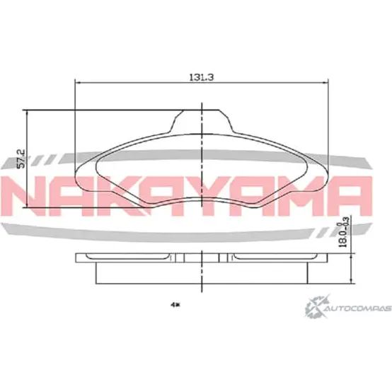 Колодки тормозные дисковые передние, комплект NAKAYAMA L0L5266 TQ5G 0 1425563323 HP8115NY изображение 0