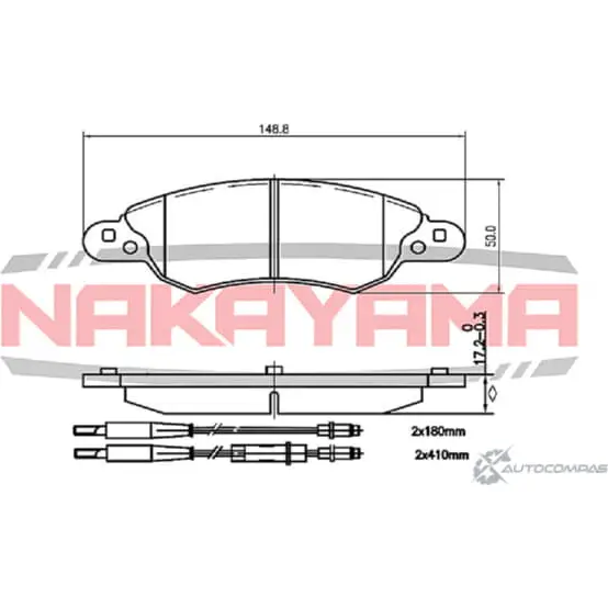 Колодки тормозные дисковые передние, комплект NAKAYAMA 80YK10 HP8201NY 1425571178 0R6N T изображение 0