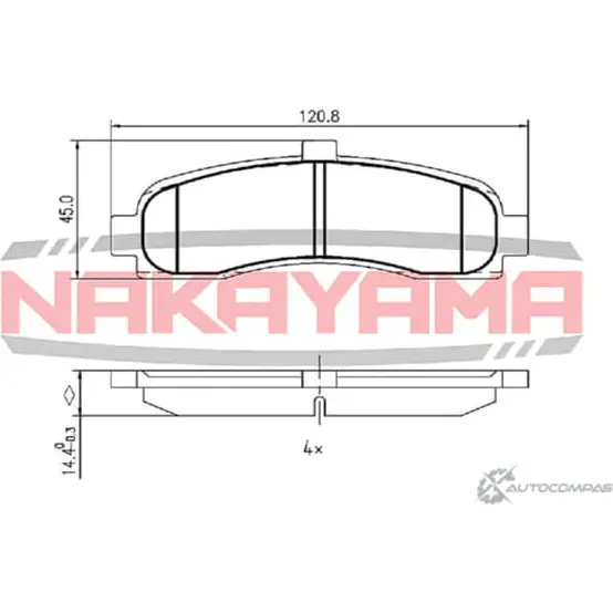 Колодки тормозные дисковые передние, комплект NAKAYAMA 2V4 QG47 1425569688 NHJAF HP8206NY изображение 0
