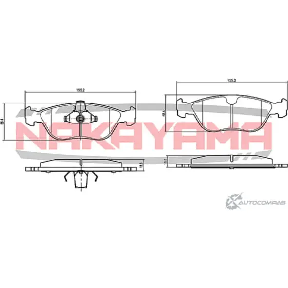 Колодки тормозные дисковые передние, комплект NAKAYAMA 1425575959 HP8237NY ILOHLRJ XWX MZ изображение 0