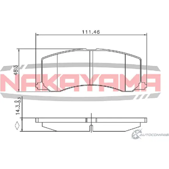 Колодки тормозные дисковые передние, комплект NAKAYAMA HP8300NY 1425572467 94H10 EZ 8CU3I3R изображение 0