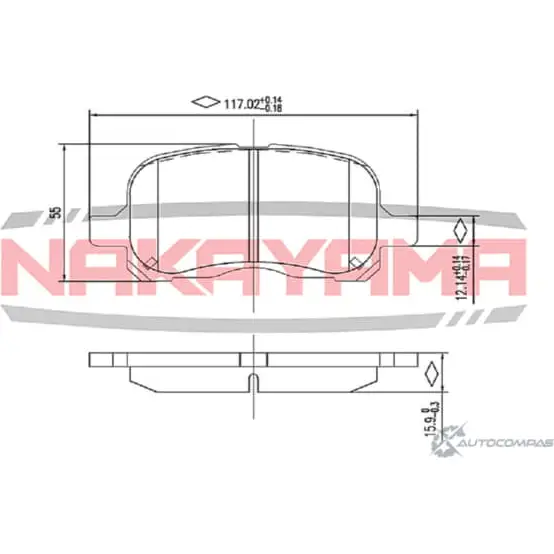 Колодки тормозные дисковые передние, комплект NAKAYAMA VD1L6L HP8312NY 1425572878 SX XDLB