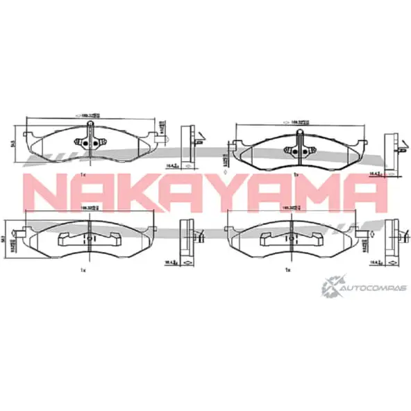 Колодки тормозные дисковые передние, комплект NAKAYAMA WXY6XGK 1425564069 HP8316NY 0 89ANU изображение 0