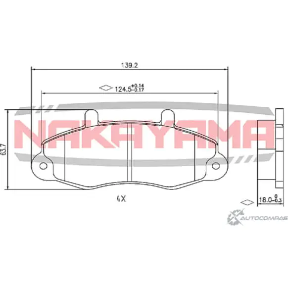 Колодки тормозные дисковые передние, комплект NAKAYAMA HP8345NY 1425563353 NJK15Q I YCF5