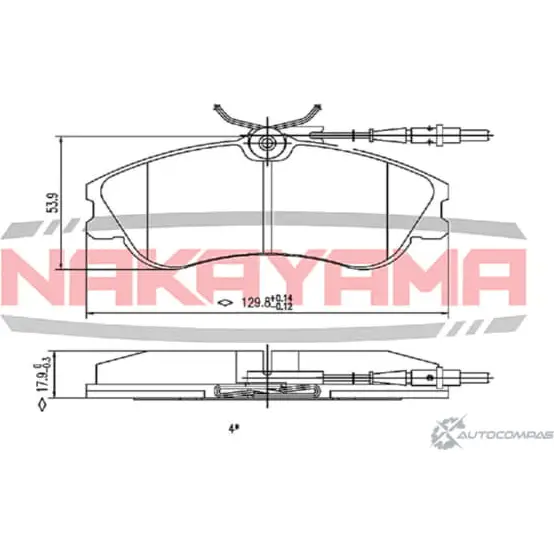 Колодки тормозные дисковые передние, комплект NAKAYAMA 1425571187 VGM4F4K 1 JQZ8J HP8347NY изображение 0