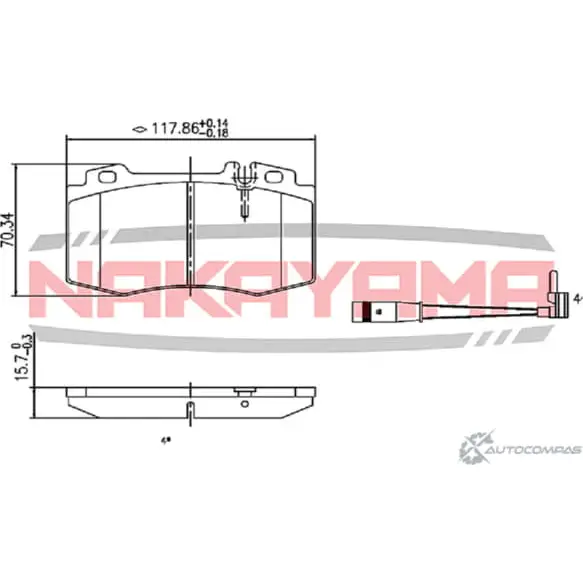 Колодки тормозные дисковые передние, комплект NAKAYAMA 1425562336 7NXVIF M HP8370NY GACOC изображение 0