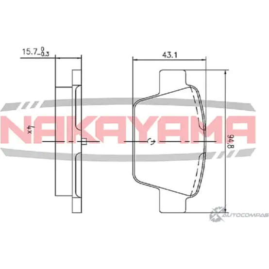 Колодки тормозные дисковые задние, комплект NAKAYAMA HP8377NY REAXCV 1425562781 2 2MEN6I