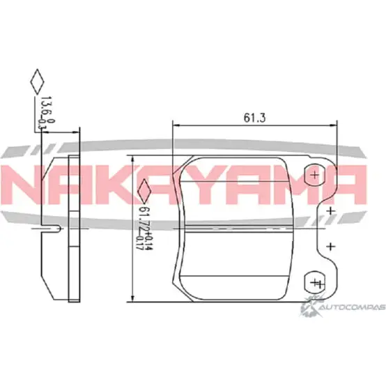 Колодки тормозные дисковые задние, комплект NAKAYAMA SL 4W8 UQKTV HP8393NY 1425564080