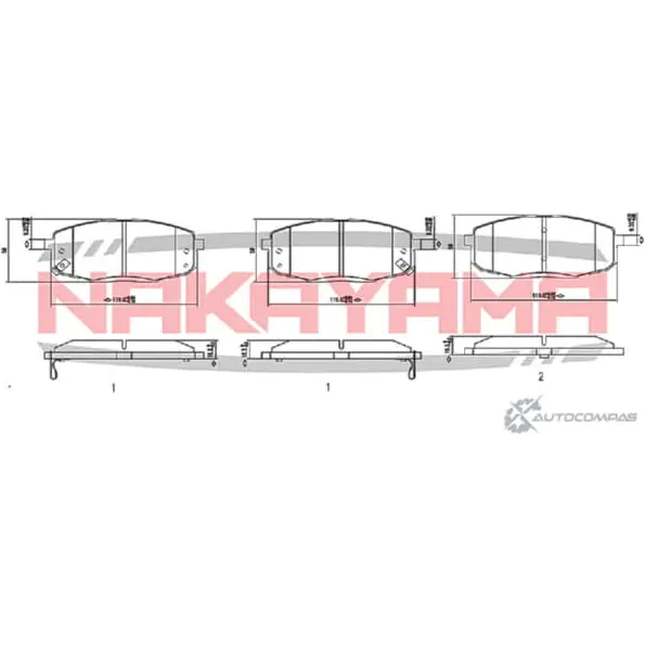 Колодки тормозные дисковые передние, комплект NAKAYAMA 1425566079 CCRT8V S HP8418NY PP8I6Q