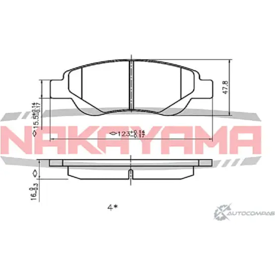 Колодки тормозные дисковые передние, комплект NAKAYAMA 1425571196 NUQ9KOJ HP8503NY Y1WR ZU изображение 0