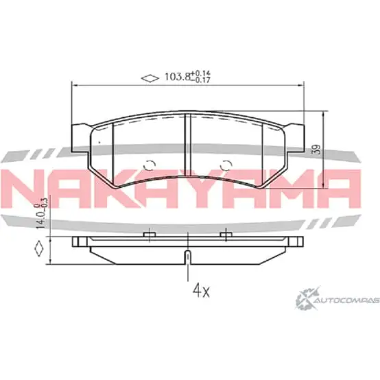 Колодки тормозные задние, дисковые NAKAYAMA DLB 4Z 1420938854 REJ9A7 HP8524NY