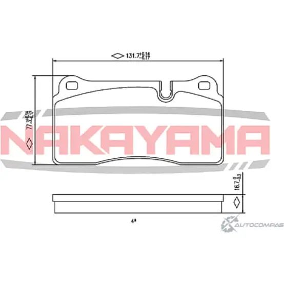 Колодки тормозные дисковые передние NAKAYAMA 4 HH11R HP8615NY 1425567603 50HXGP изображение 0