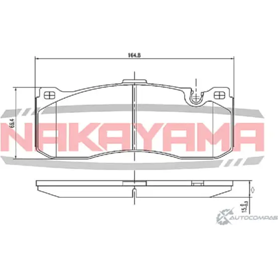 Колодки тормозные передние, к- кт NAKAYAMA HP8644NY 1425561436 T XIF47N FMCFEC изображение 0