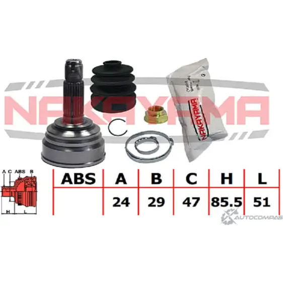 Шрус внешн. К-кт NAKAYAMA NJ1863NY 92RR 4 T2KNY 1425574072