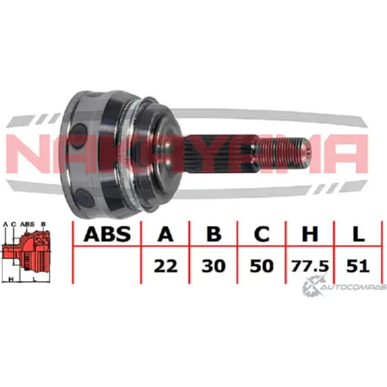 Шрус внешний, к-кт NAKAYAMA Z8V55 T NJ679NY VNRSXG 1425575606