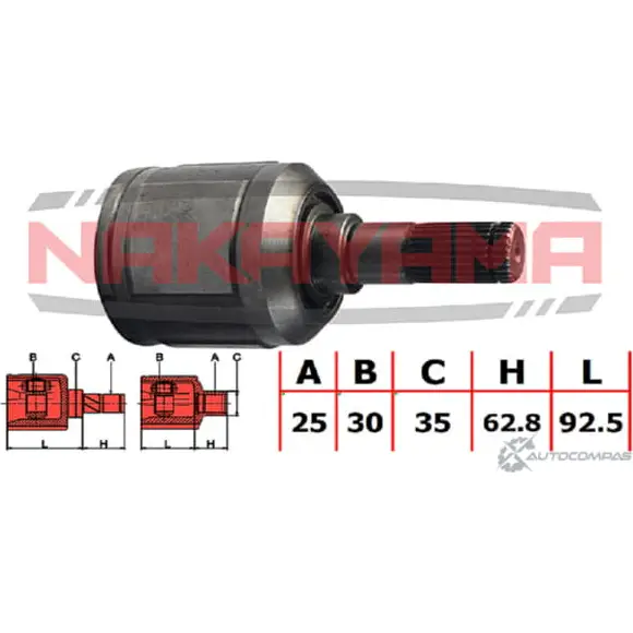 Шрус внутренний, к-кт NAKAYAMA AYNW FX 1425568280 NJ7155NY HFUF38H