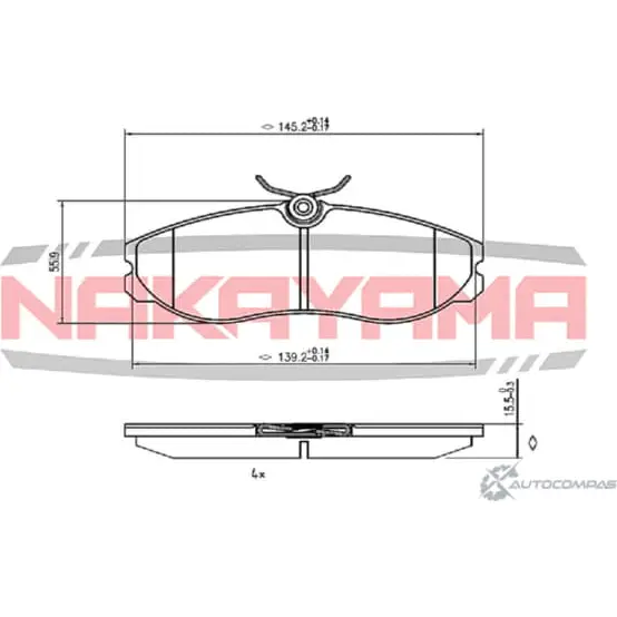 Колодки тормозные дисковые, комплект NAKAYAMA P0175NY B1JK75G I DSOJ7K 1425563671 изображение 0