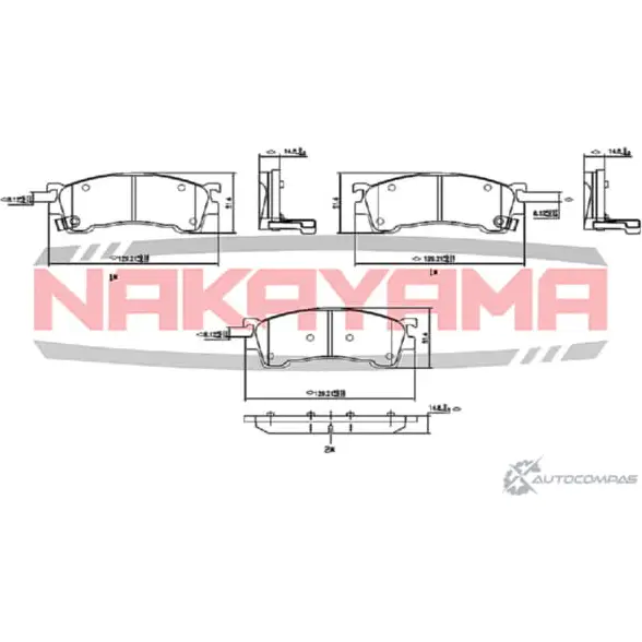 Колодки тормозные дисковые, комплект NAKAYAMA 68ZIM0 1425568299 MY DWA P0331NY