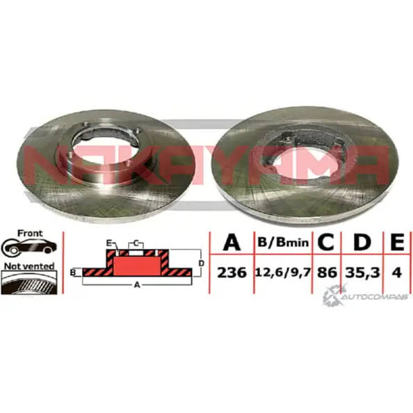 Тормозной диск NAKAYAMA FMP06 31S5S M Q4393 1425562098