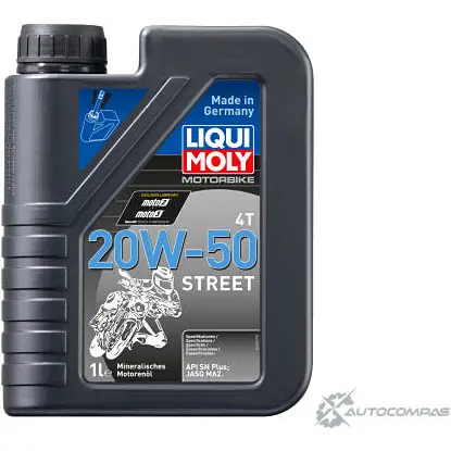 Моторное масло Motorbike 4 T 20W-50 Street LIQUI MOLY API SG API SJ 1194062605 1500