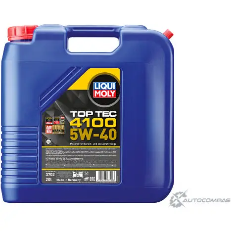 Моторное масло Top Tec 4100 5W-40 LIQUI MOLY 1876275 3702 ACEA B4 ACEA A3