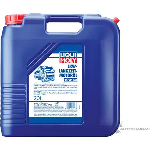 Моторное масло LKW-Langzeit-Motoröl 10W-40 LIQUI MOLY 4733 ACEA E4 ACEA E7 1876432