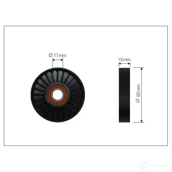 Обводной ролик приводного ремня CAFFARO 5901812503107 3833264 N CJL8 10300