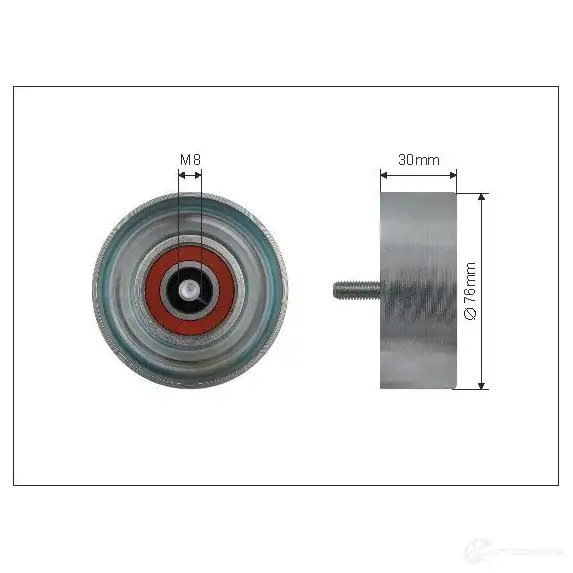 Обводной ролик приводного ремня CAFFARO 1270785492 5901958655692 W0BJ 9I 500267