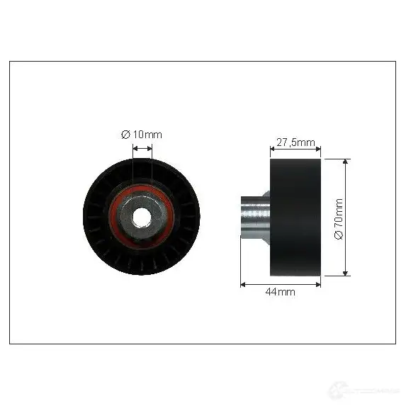 Обводной ролик приводного ремня CAFFARO 5901812505361 325119 5MJ H6RP 3833583