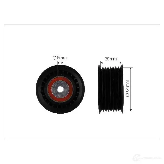 Обводной ролик приводного ремня CAFFARO 500035 V5G GO 5901812507464 3833835