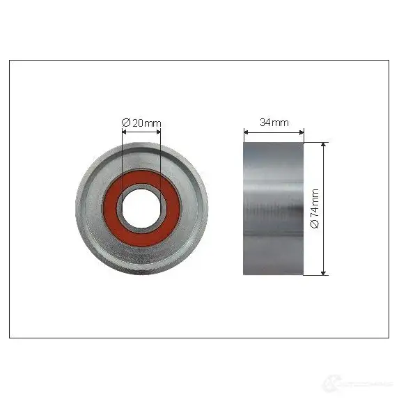 Натяжной ролик приводного ремня CAFFARO 1437356347 J UIADO 500575 изображение 0