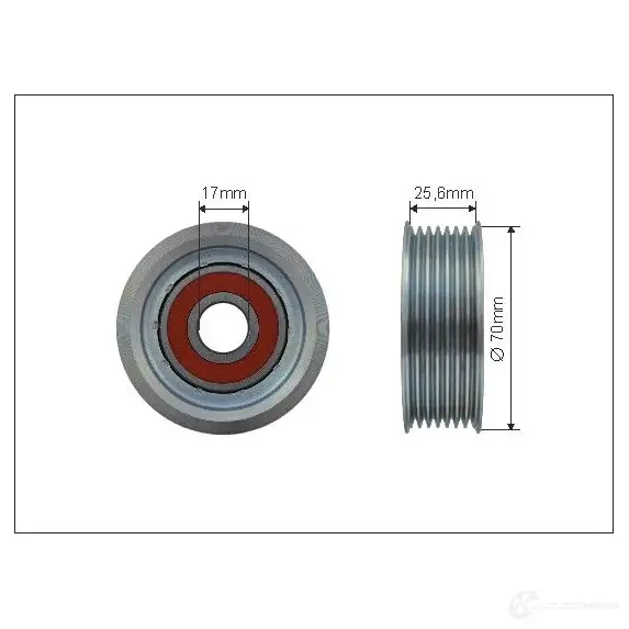 Натяжной ролик приводного ремня CAFFARO 500408 1270786314 5901958650369 DX1V1P 1