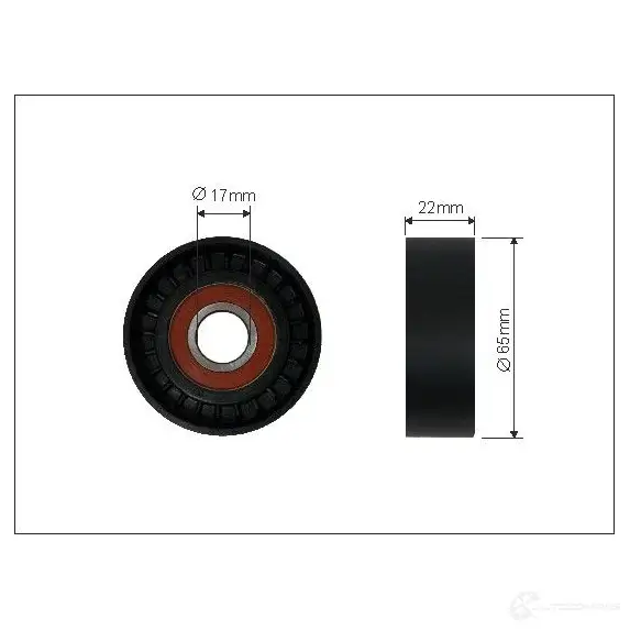 Натяжной ролик приводного ремня CAFFARO 6W RT2 5901812506092 3833669 38200 изображение 0