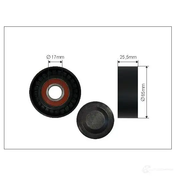 Натяжной ролик приводного ремня CAFFARO 5902431221380 LC PK47H 500265 3834012