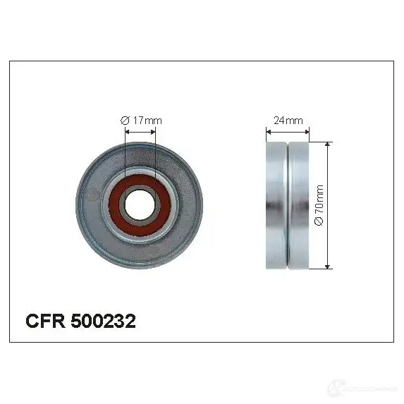 Натяжной ролик приводного ремня CAFFARO 1270785244 VP4K Z 5902431222103 500232