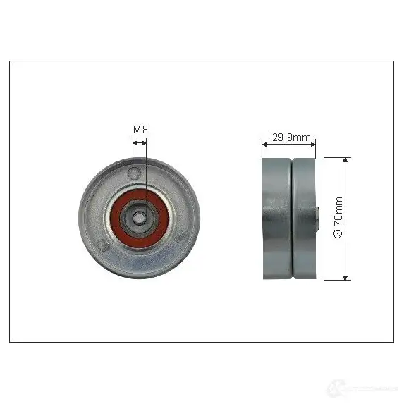 Натяжной ролик приводного ремня CAFFARO 500228 6 V2BSU 5902431222141 1270785214