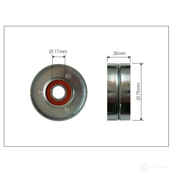 Натяжной ролик приводного ремня CAFFARO 3833379 16900 RRU3N Z 5901812503794