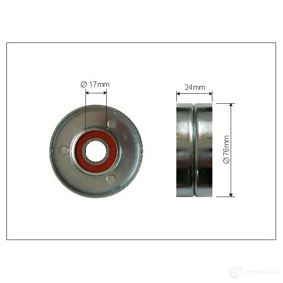 Натяжной ролик приводного ремня CAFFARO 5901812503329 S UKDWHH 3833400 18600