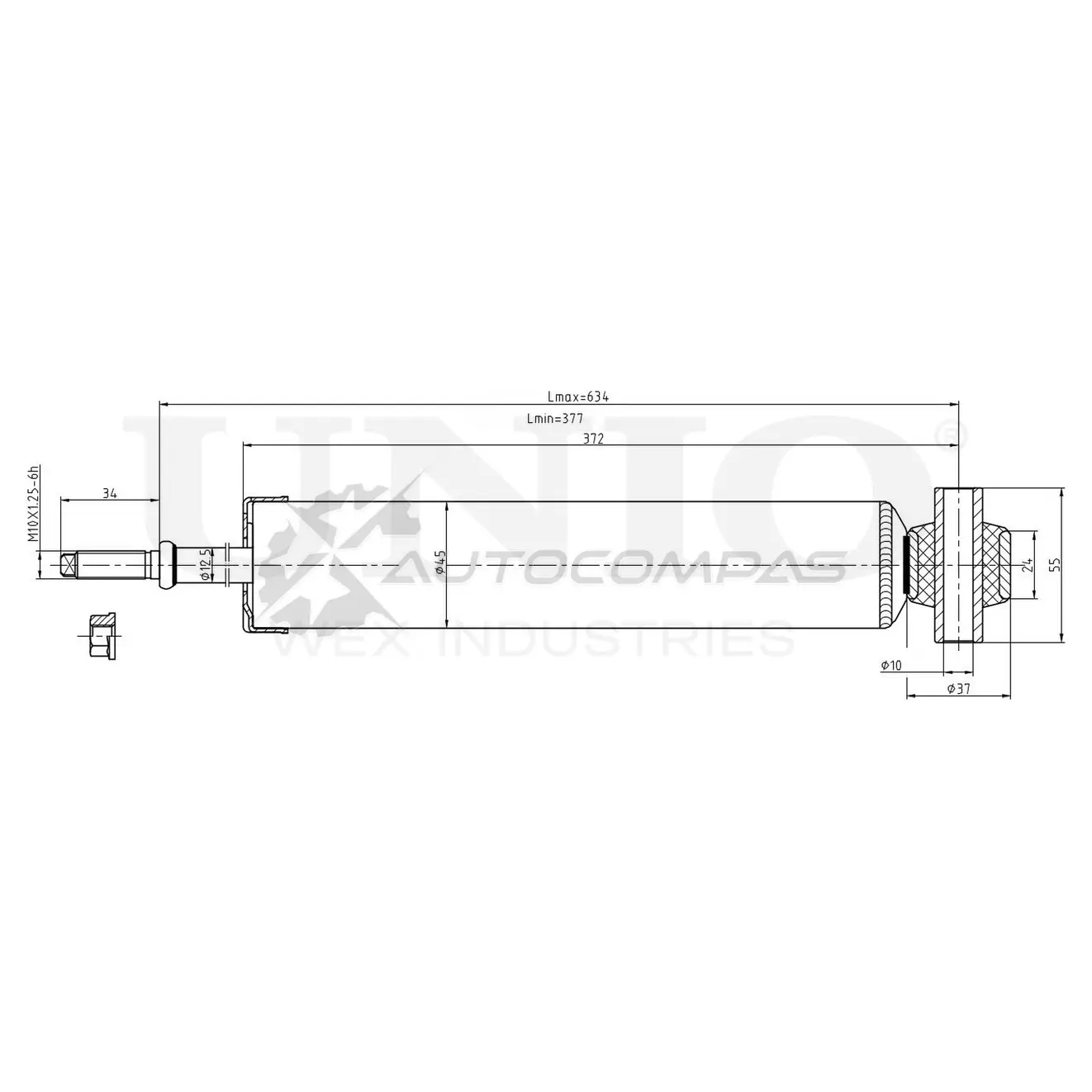 Амортизатор газовый задней подвески UNIO SAB-10474 GARK CL 1441312568
