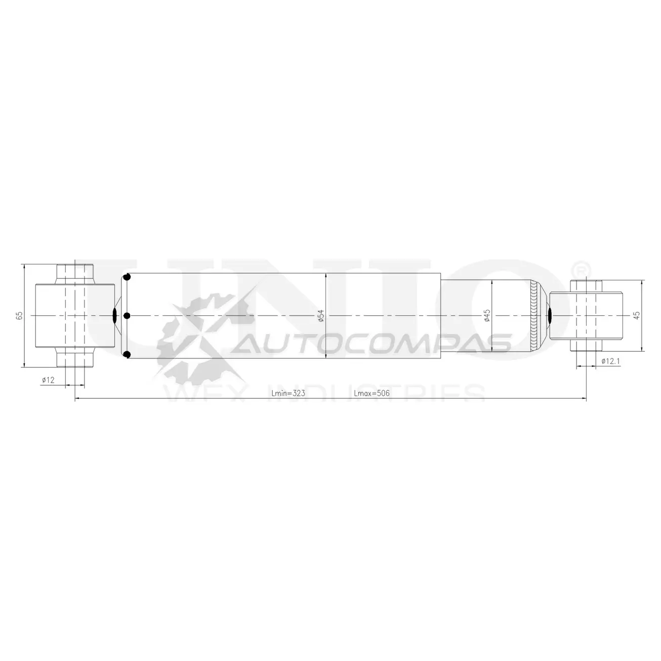 Амортизатор газовый задней подвески UNIO SAB-10777 D3U C4 1441312586