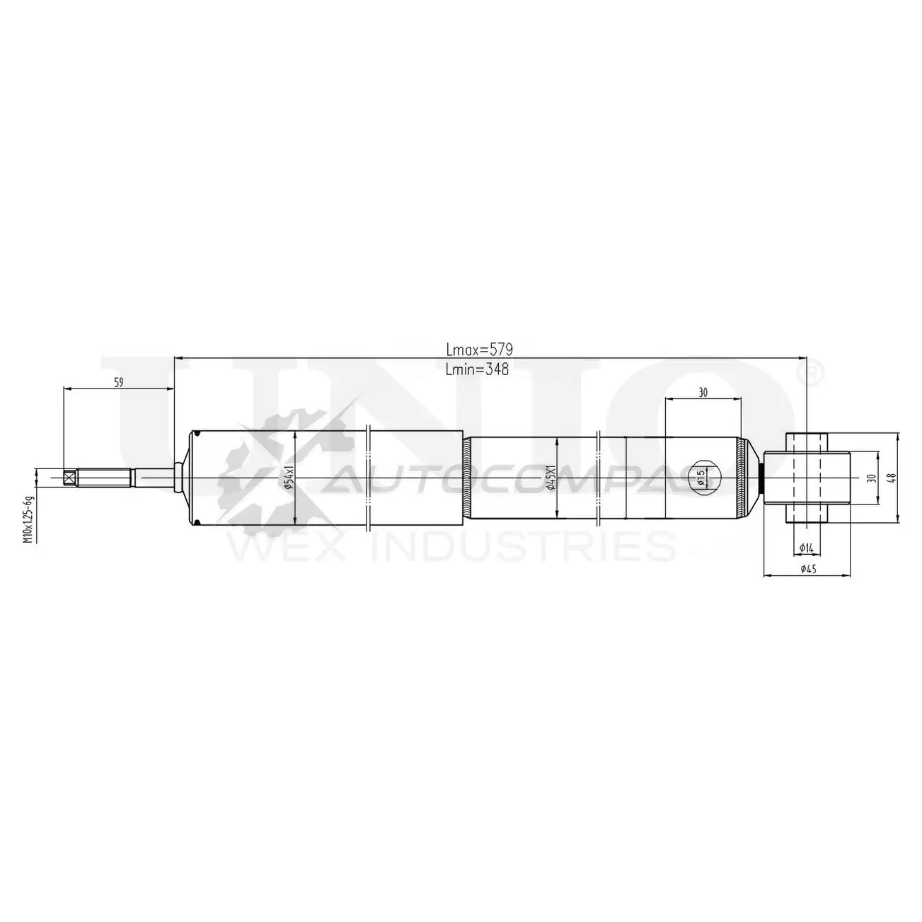 Амортизатор газовый задней подвески UNIO SAB-10579 1441312612 T JCEE7B