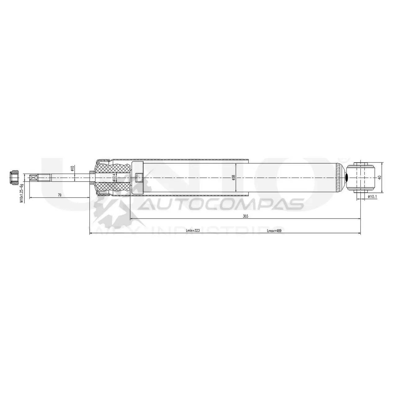 Амортизатор газовый задней подвески UNIO SAB-10644 NH 5UA6 1441312637