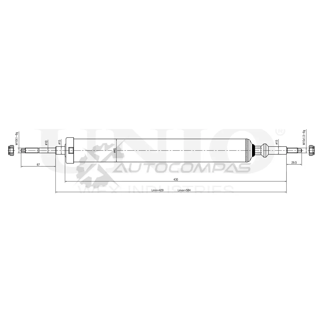 Амортизатор газовый задней подвески UNIO H4NG CMR SAB-10759 1441312647
