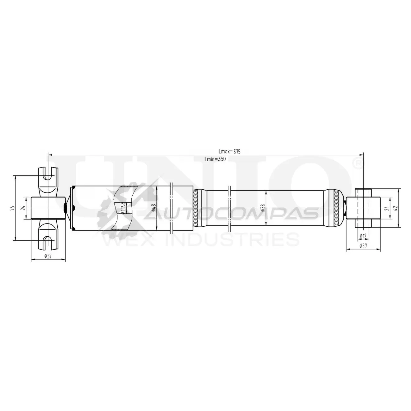 Амортизатор газовый задней подвески UNIO SAB-10531 G BKO4 1441312726