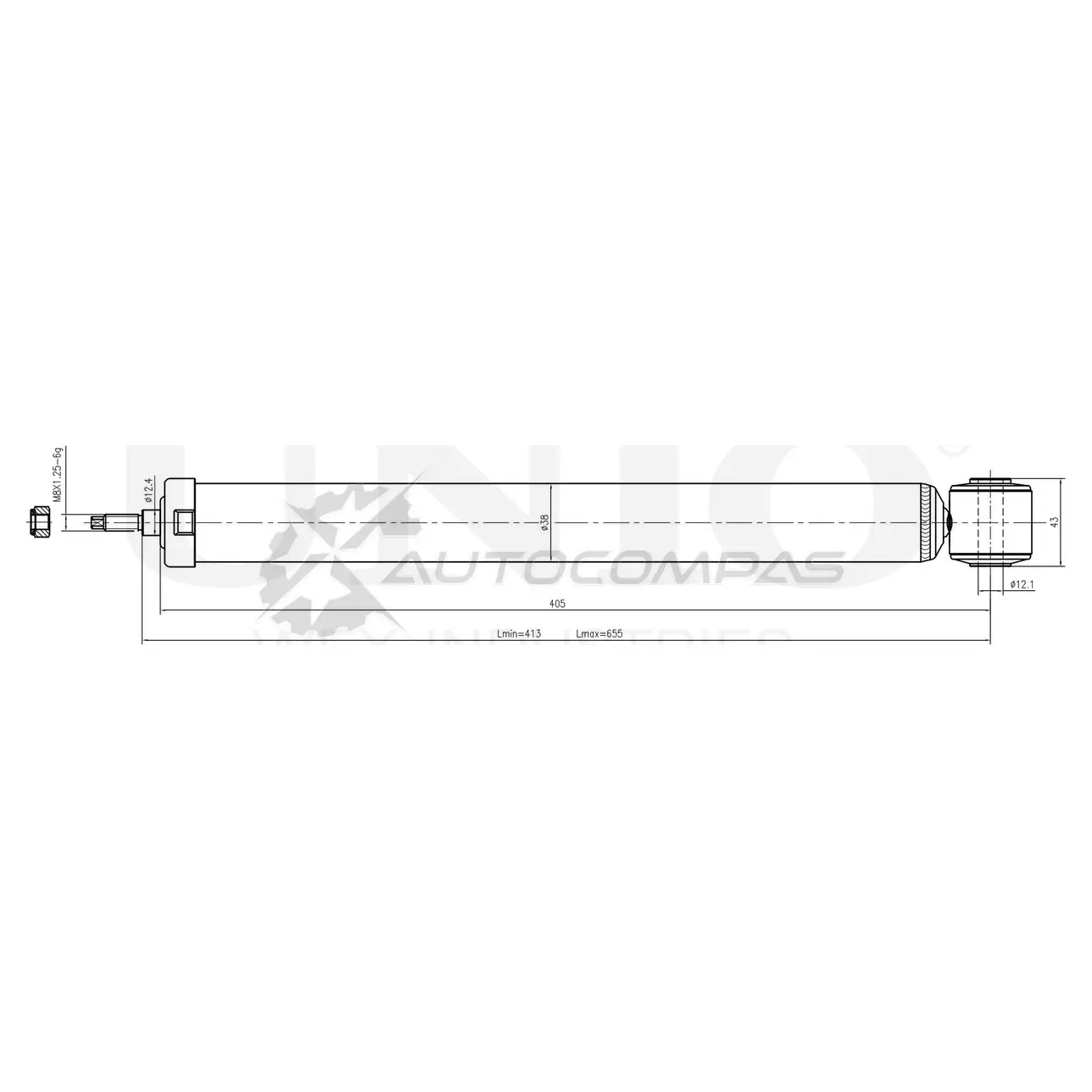 Амортизатор газовый задней подвески UNIO SAB-10745 5 WDXT 1441312732