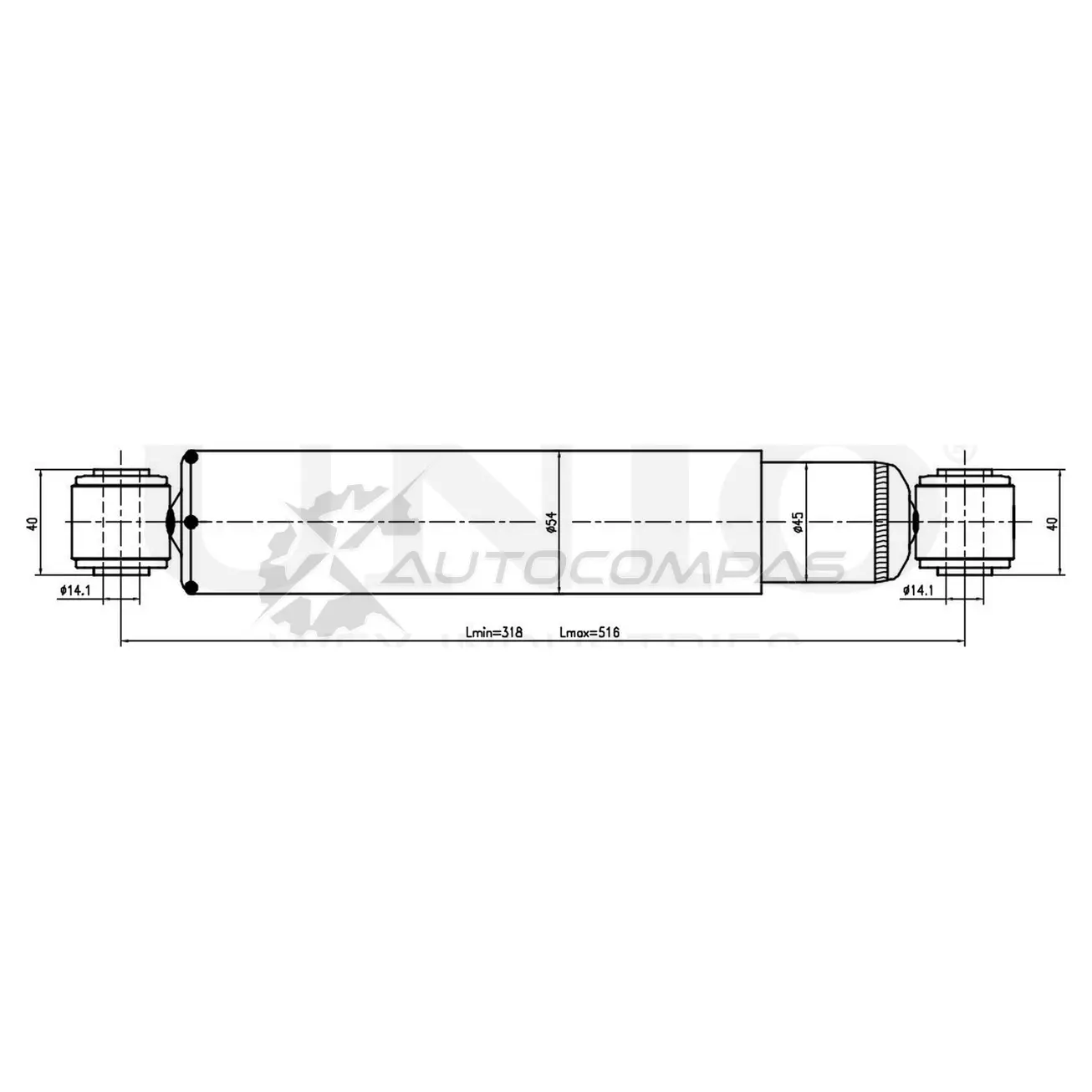 Амортизатор газовый задней подвески UNIO L3Z68 JF SAB-10570 1441312736