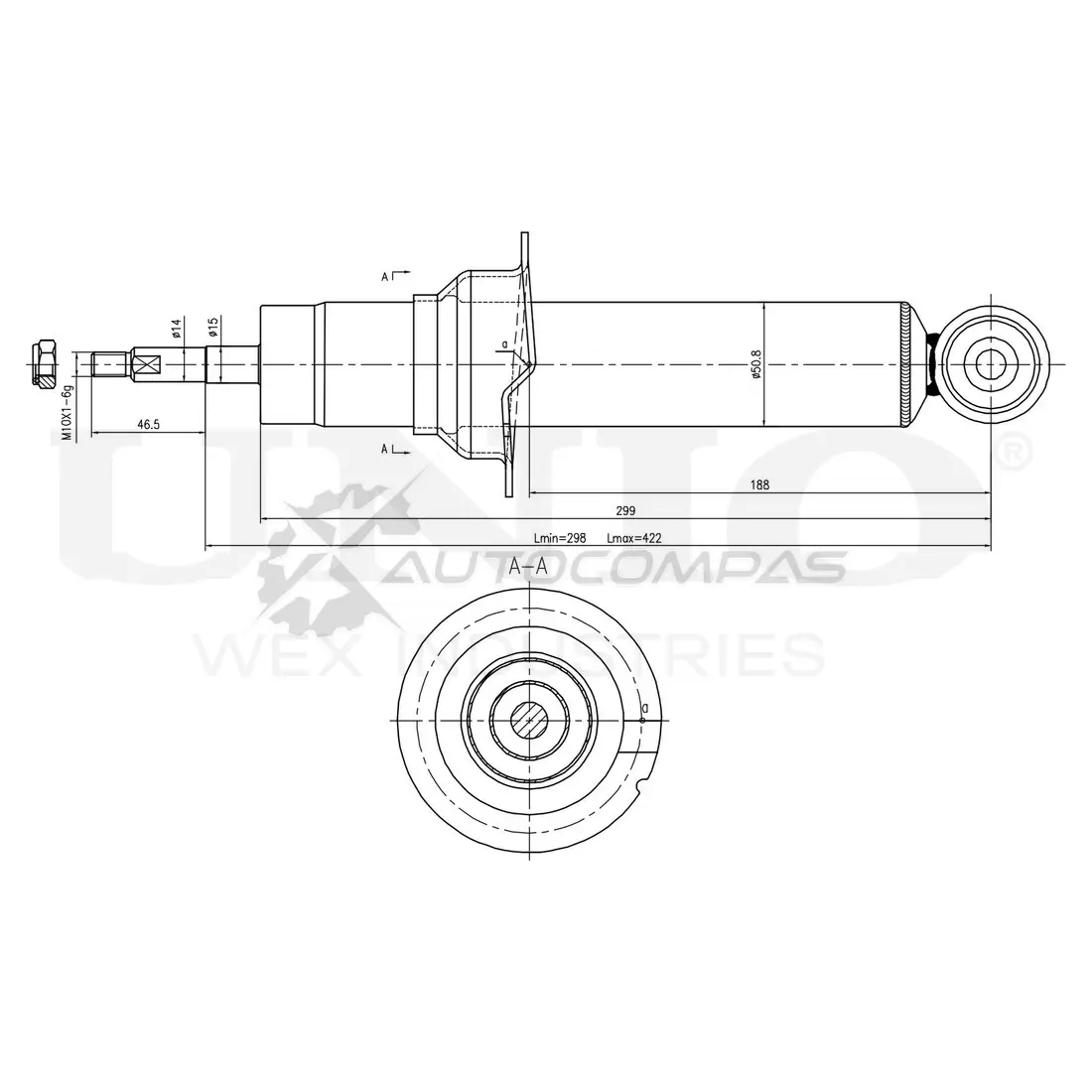 Амортизатор газовый задней подвески UNIO SAB-10486 CV23 E3 1441312756